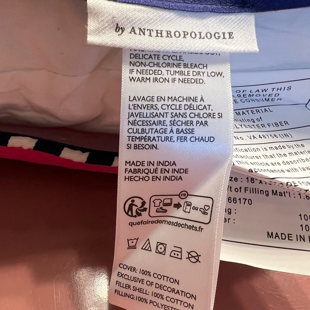 Anthropologie Olive The Holidays Pink Pillow